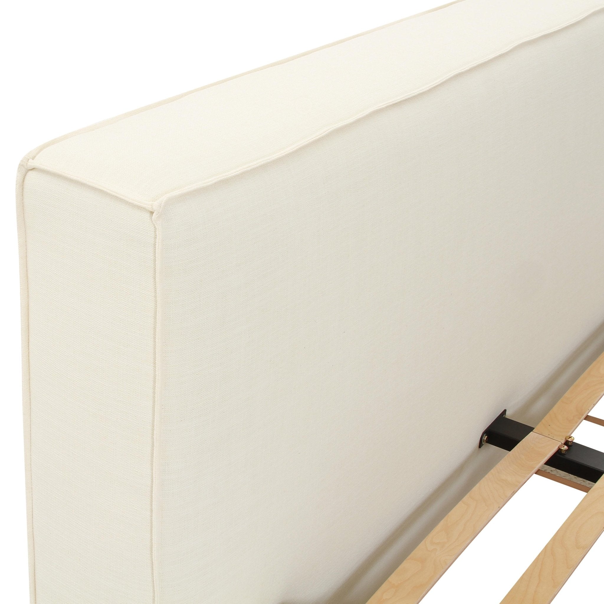Olafur Cream Linen Queen Bed Beds| TOV