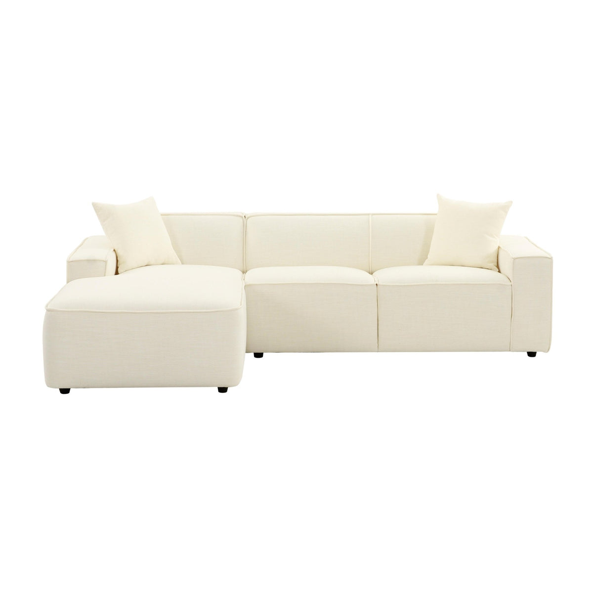 Olafur Cream Linen Sectional - LAF Sectionals| TOV