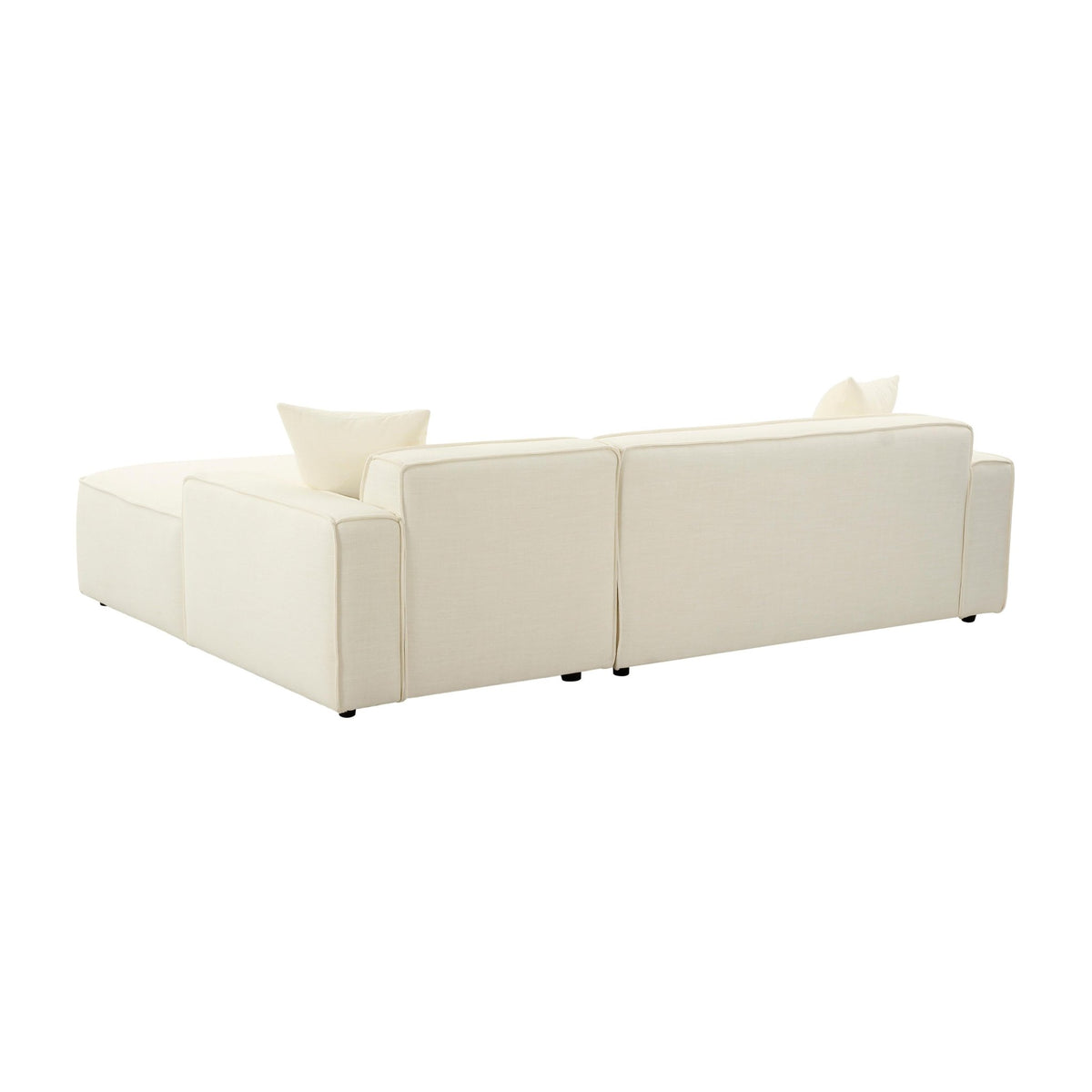 Olafur Cream Linen Sectional - RAF Sectionals| TOV