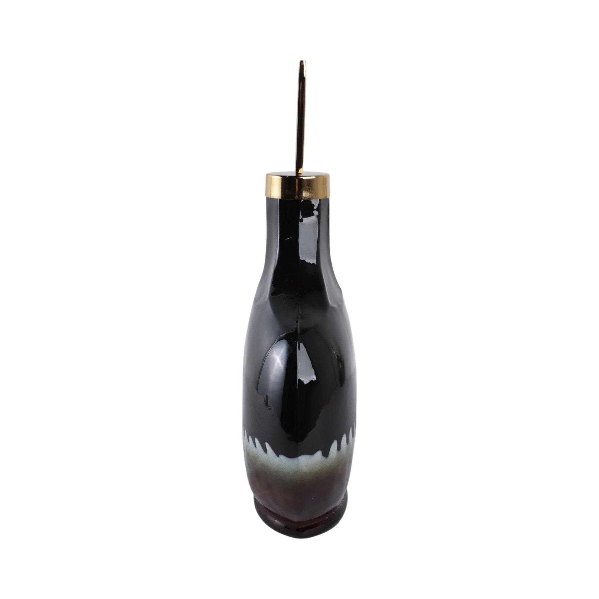 Oliver Tiger's Eye Stone And Metal Bottl Vases and Jars| Sagebrook Home