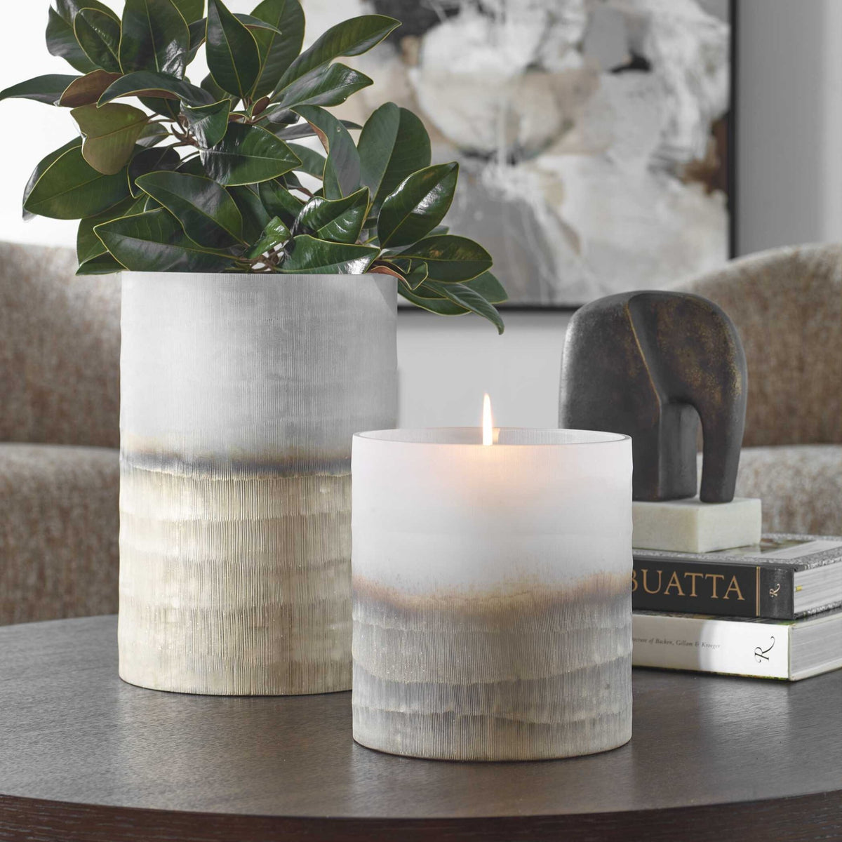 Ombra Vases, S/2 Vases and Jars| Uttermost