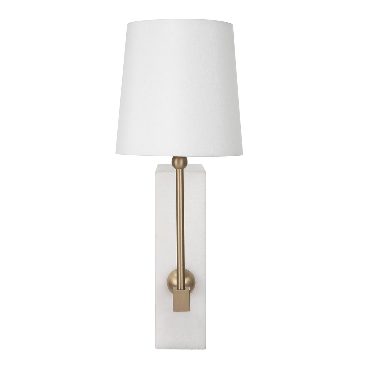 On a Shelf Mini Lamp - White Marble/Brass Table Lamps| Uttermost