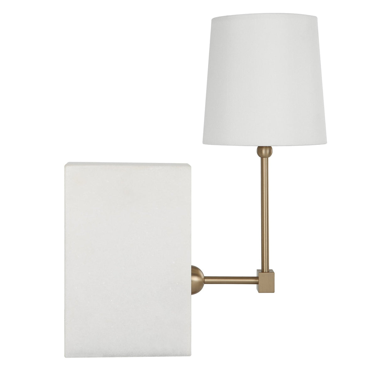 On a Shelf Mini Lamp - White Marble/Brass Table Lamps| Uttermost