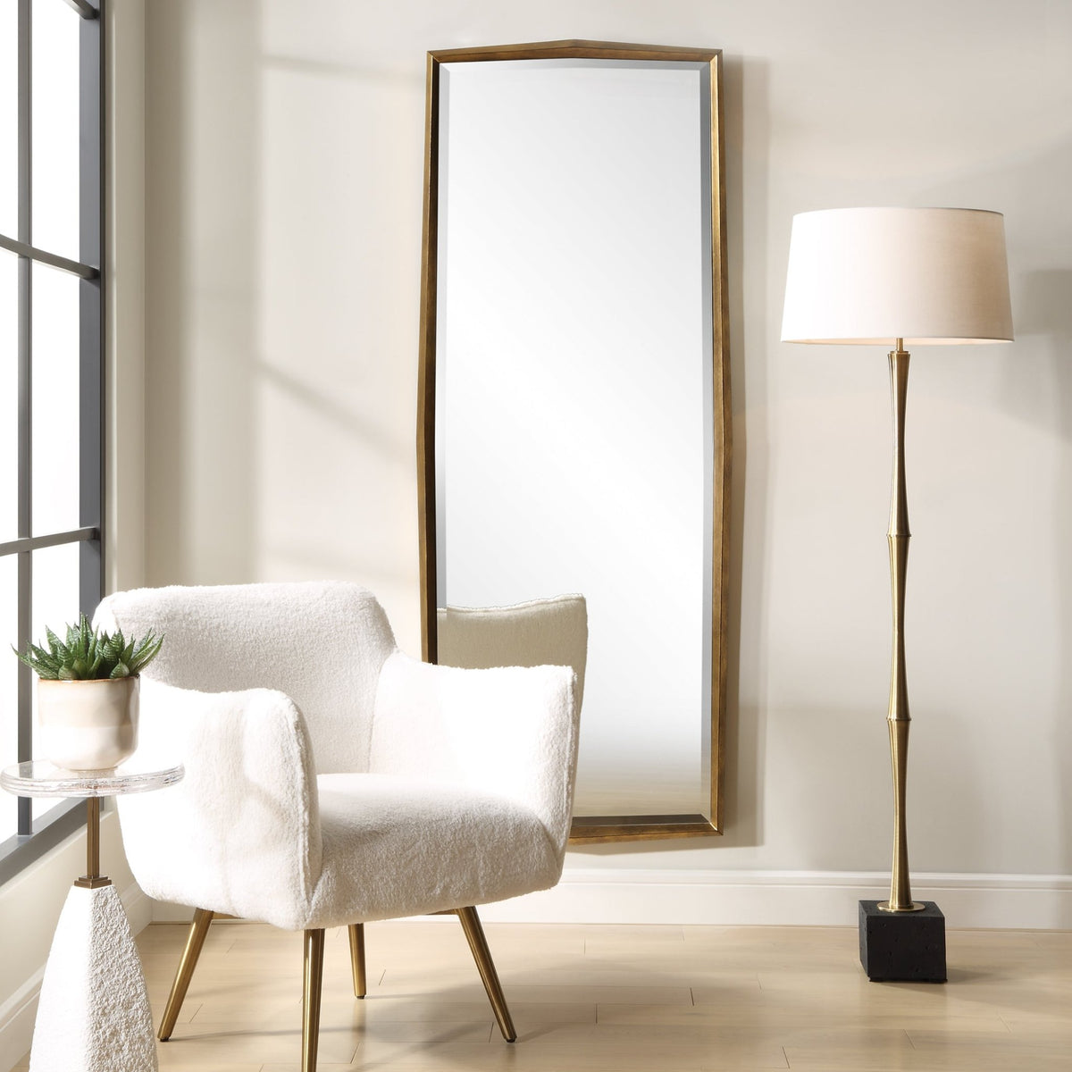 On Point Wood Dressing Mirror Mirrors| Uttermost