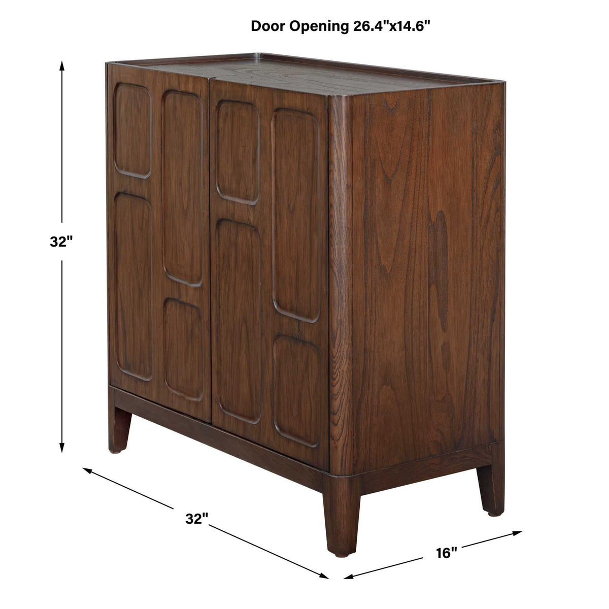 On The Block 2 Door Walnut Cabinet Cabinets & Chests| Uttermost