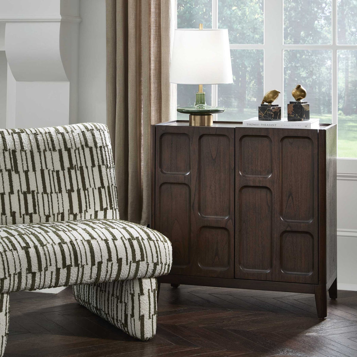 On The Block 2 Door Walnut Cabinet Cabinets & Chests| Uttermost