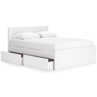 Onita Full Panel Platform Bed with 1 Side Storage - Al Rugaib Furniture