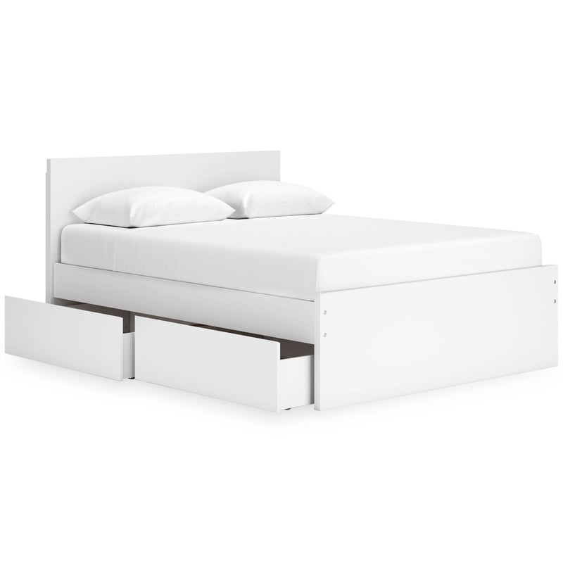 Onita Full Panel Platform Bed with 1 Side Storage - Al Rugaib Furniture