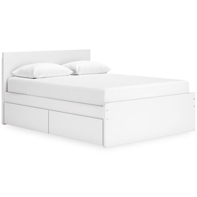 Onita Full Panel Platform Bed with 1 Side Storage - Al Rugaib Furniture