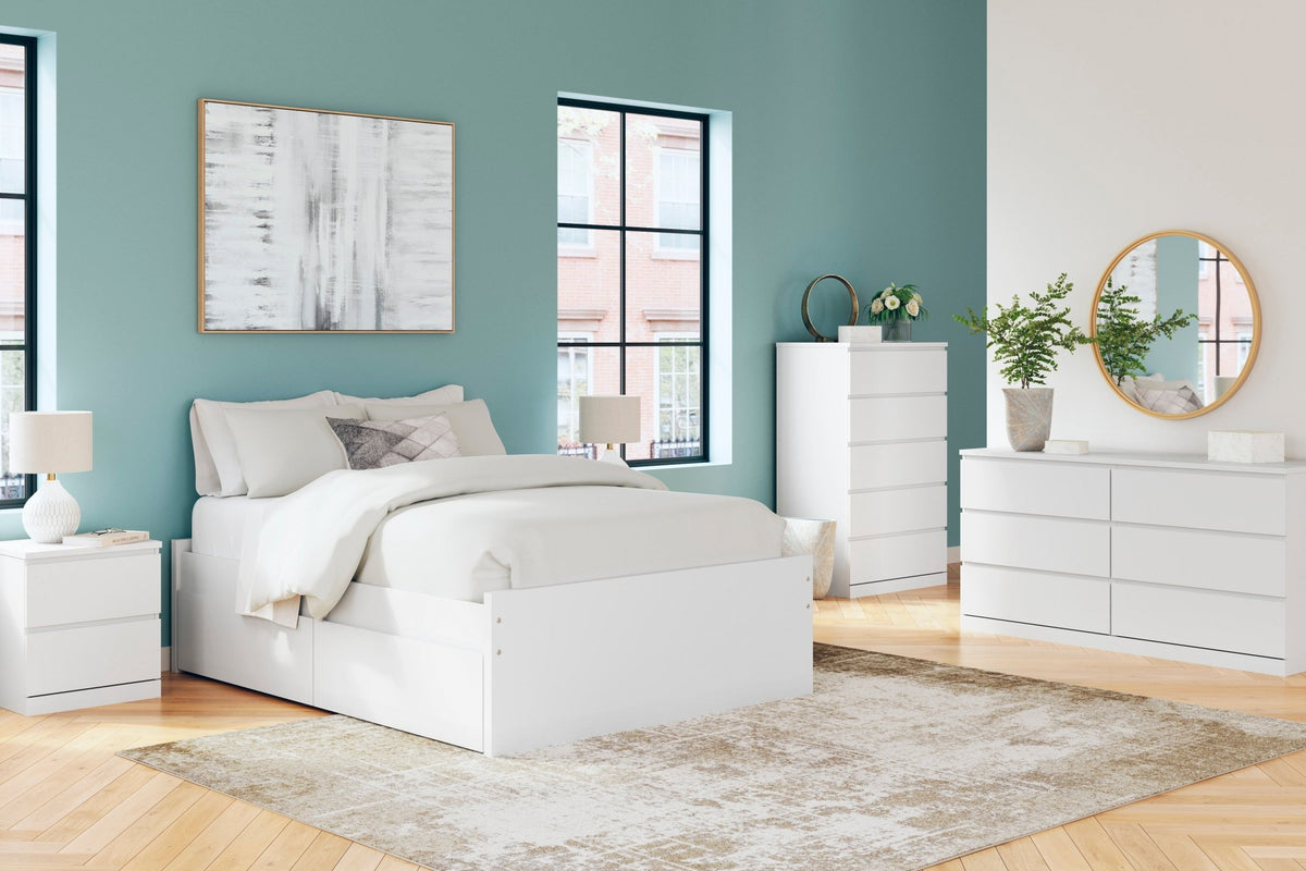 Onita Full Panel Platform Bed with 1 Side Storage Beds| Ashley Homestore