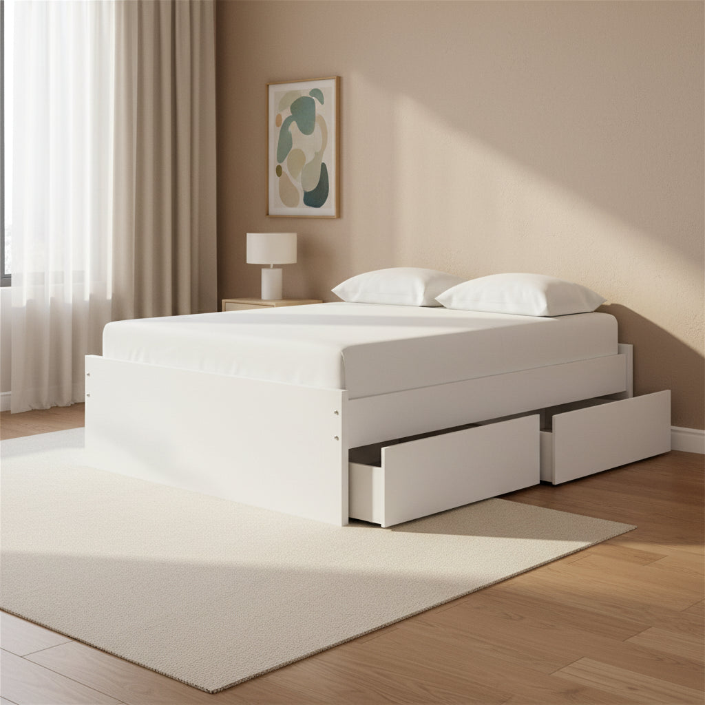 Onita Full Panel Platform Bed with 2 Side Storage Beds| Ashley Homestore