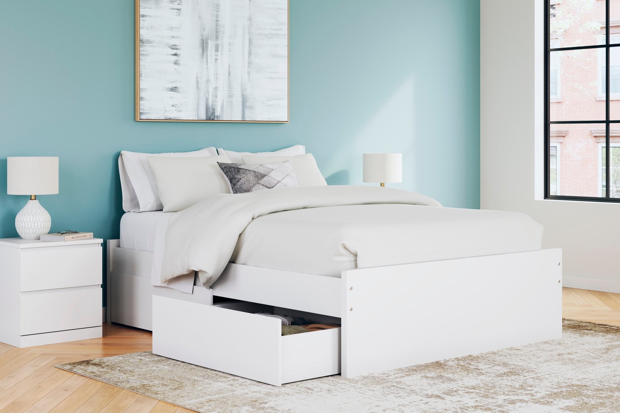 Onita Full Platform Bed with 1 Side Storage Beds| Ashley Homestore