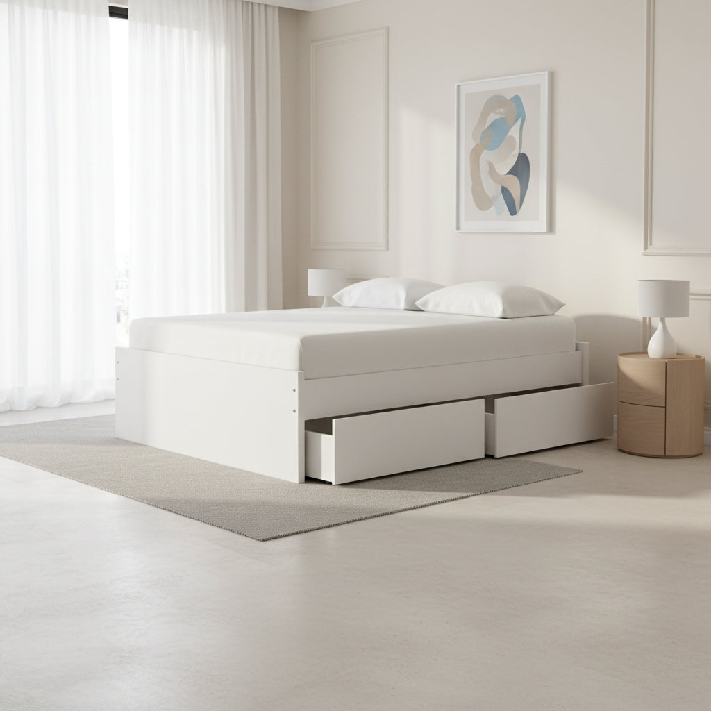 Onita Queen Panel Platform Bed with 2 Side Storage Beds| Ashley Homestore