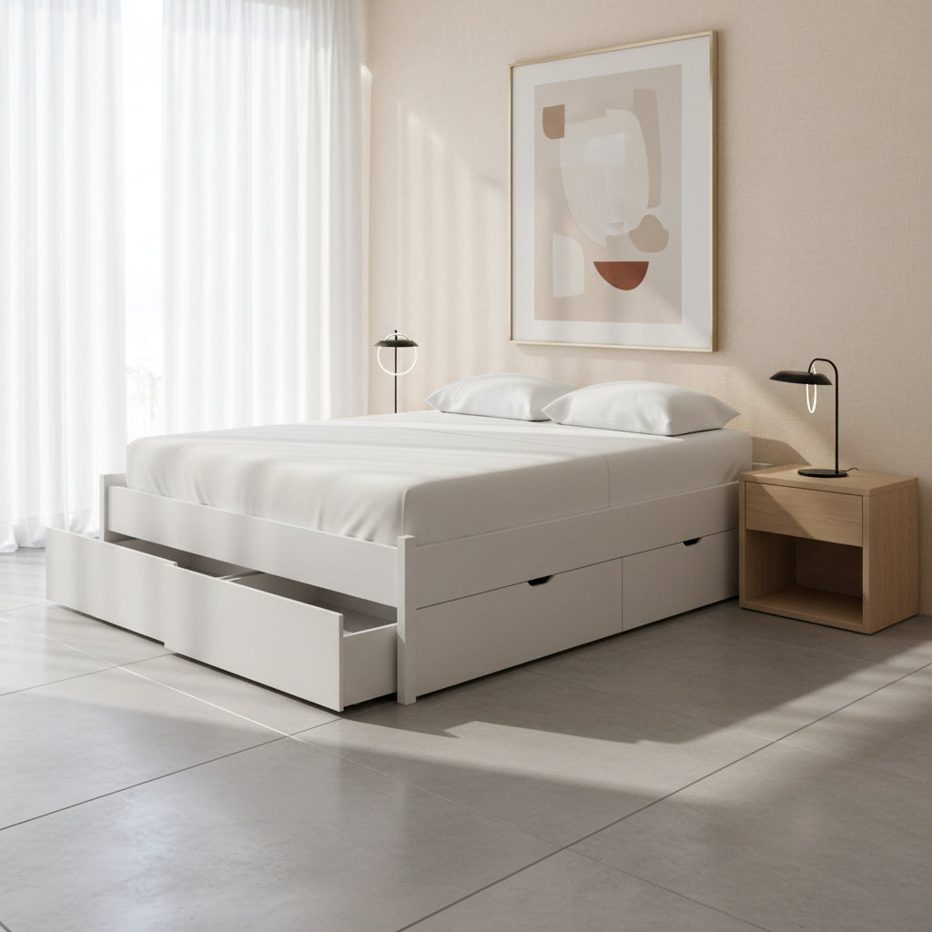 Onita Queen Platform Bed with 2 Side Storage Beds| Ashley Homestore