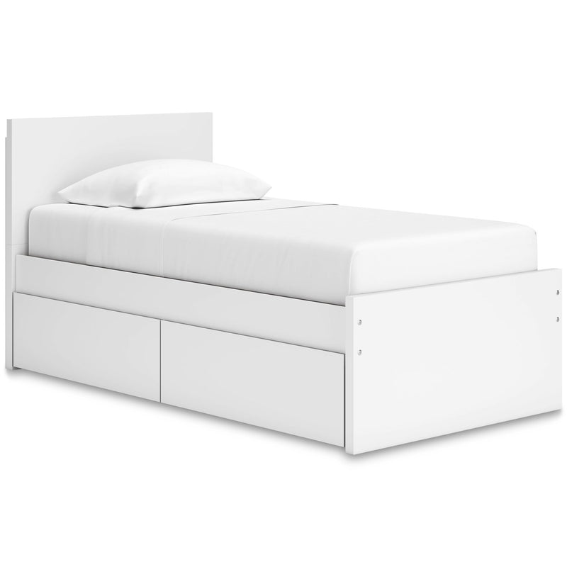 Onita Twin Panel Platform Bed with 1 Side Storage - Al Rugaib Furniture