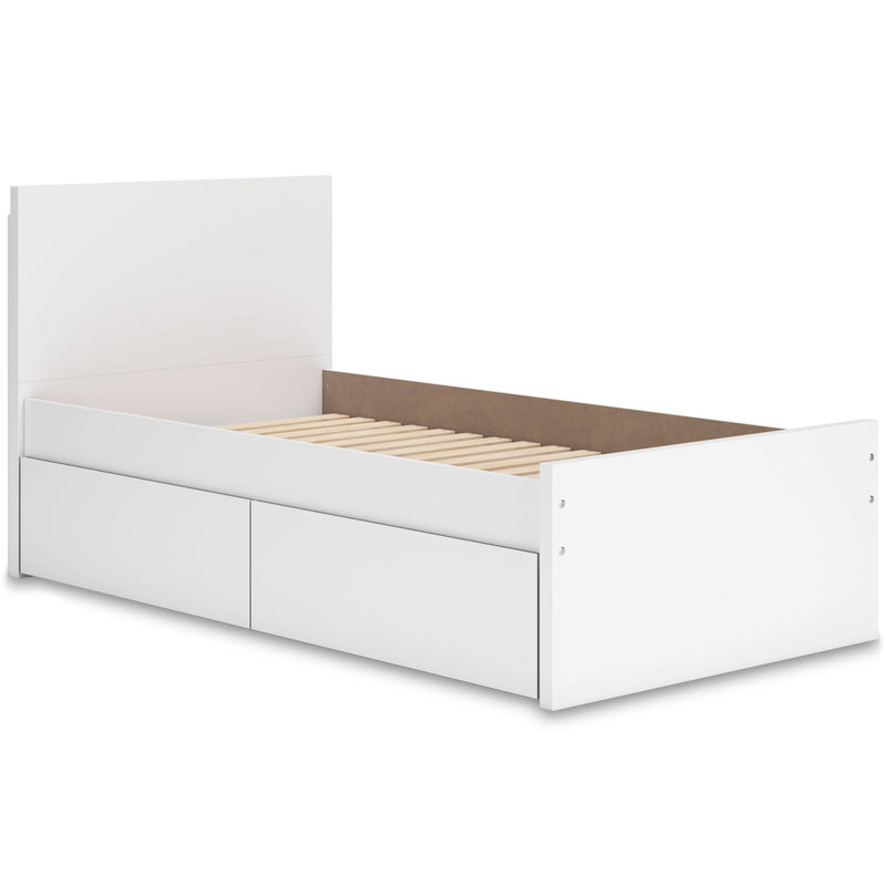 Onita Twin Panel Platform Bed with 1 Side Storage - Al Rugaib Furniture