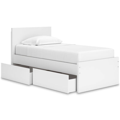Onita Twin Panel Platform Bed with 1 Side Storage - Al Rugaib Furniture