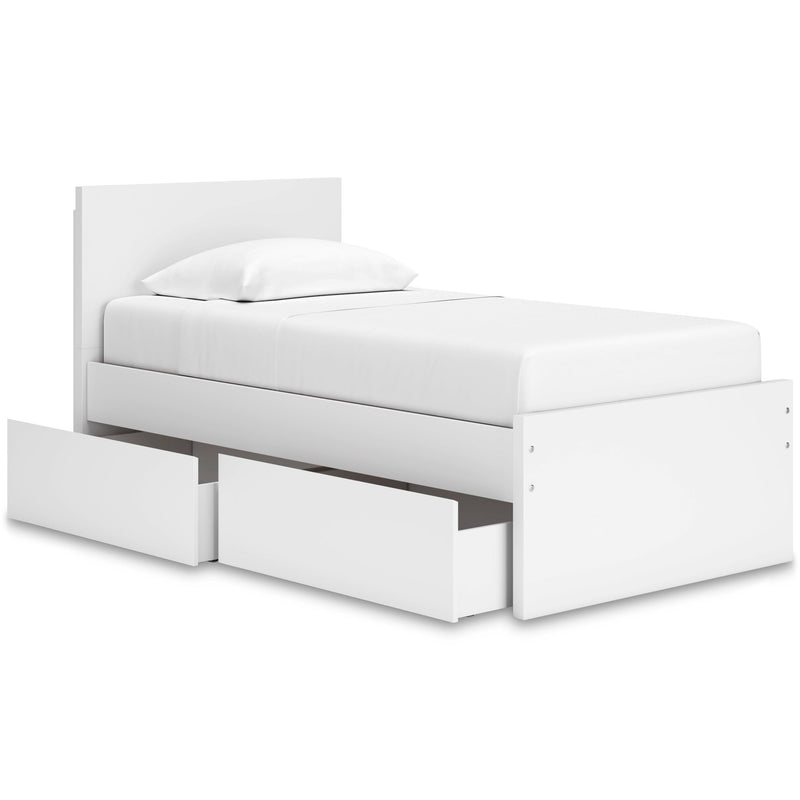 Onita Twin Panel Platform Bed with 1 Side Storage - Al Rugaib Furniture