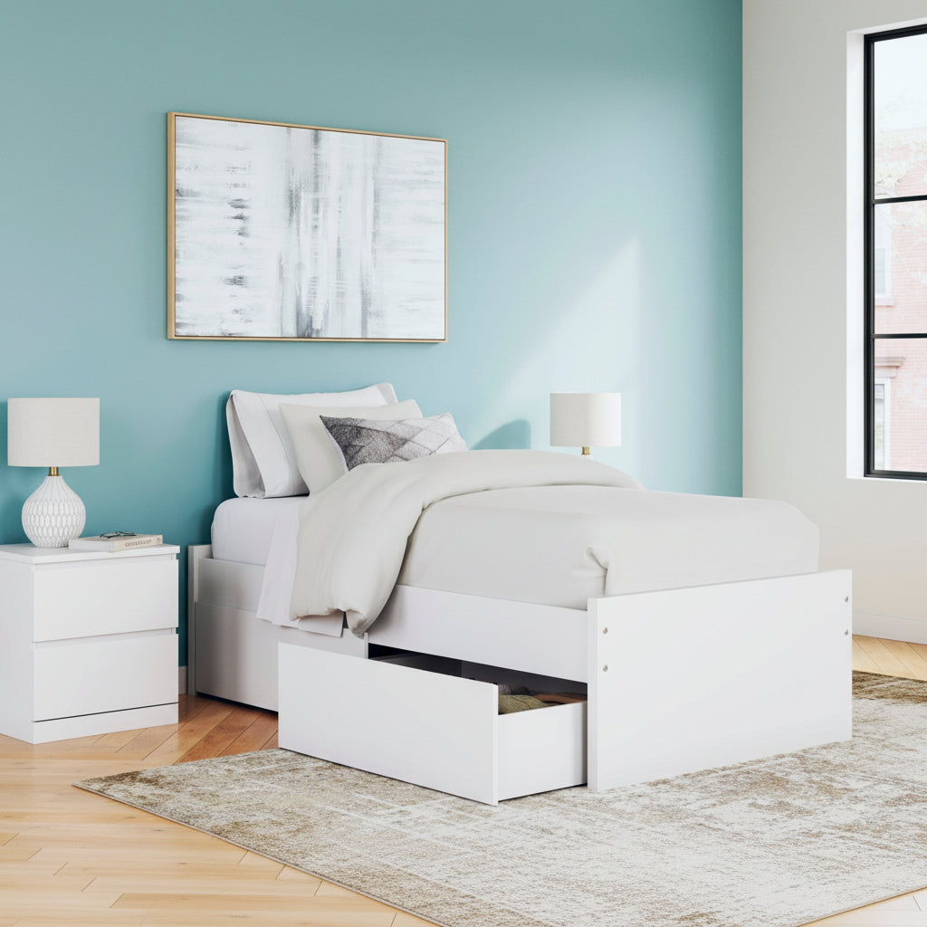 Onita Twin Platform Bed with 1 Side Storage Beds| Ashley Homestore