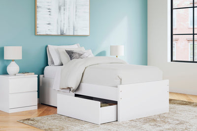 Onita Twin Platform Bed with 1 Side Storage - Al Rugaib Furniture