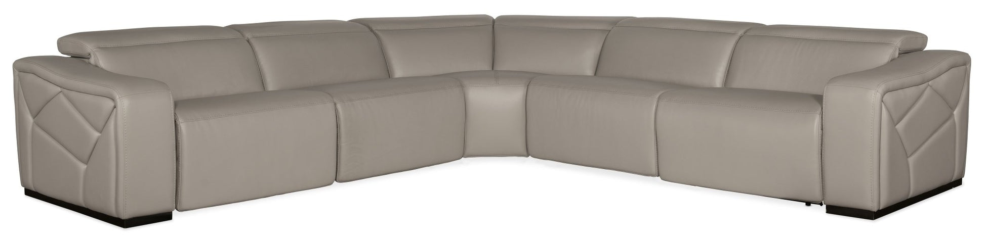 Opal 5 Piece Sectional with 2 Power Recliners & Power Headrest Recliners| Hooker