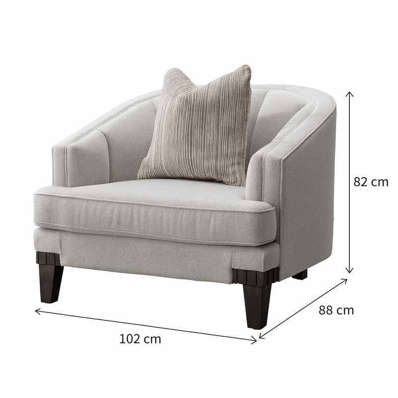 Opaline White Velevt Chair - Al Rugaib Furniture