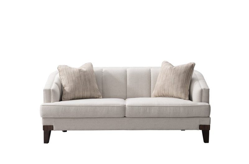 Opaline White Velevt loveseat - Al Rugaib Furniture