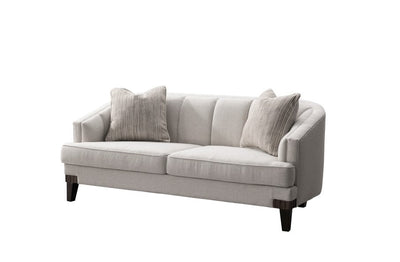 Opaline White Velevt loveseat - Al Rugaib Furniture