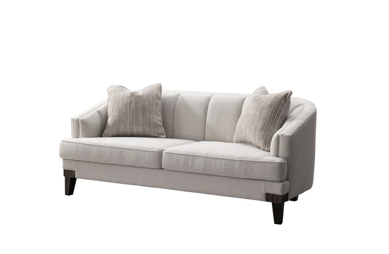 Opaline White Velevt loveseat - Al Rugaib Furniture