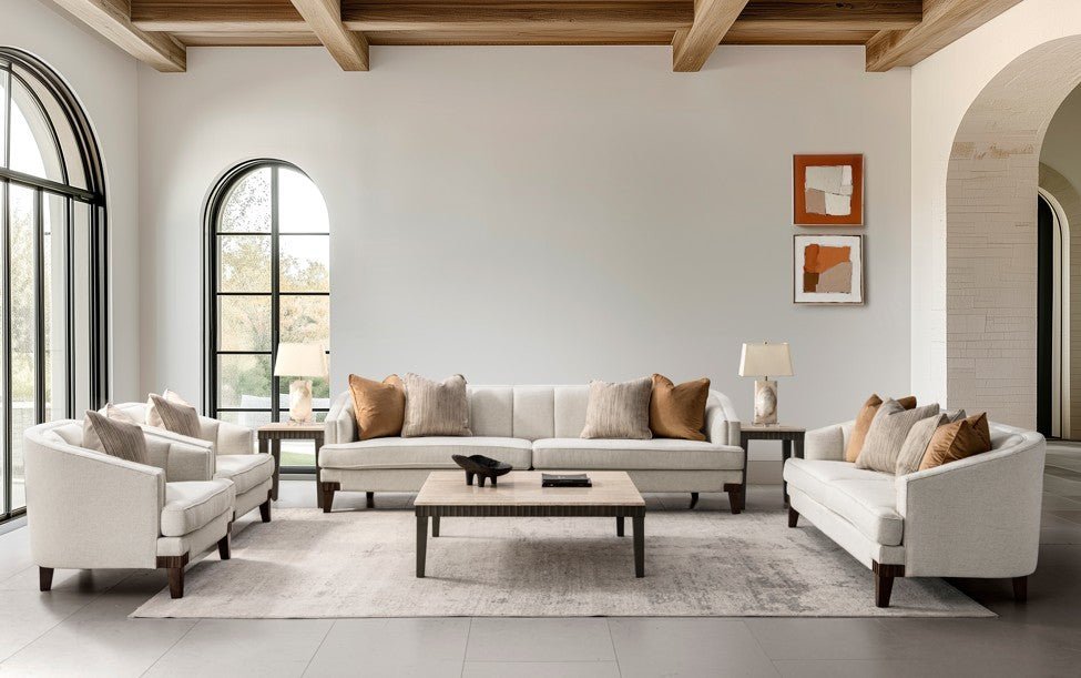 Opaline White Velevt sofa Sofas & Loveseats| AlRugaib Furniture