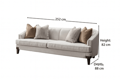 Opaline white Velevt XL sofa - Al Rugaib Furniture