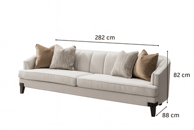 Opaline White Velevt XXL sofa - Al Rugaib Furniture