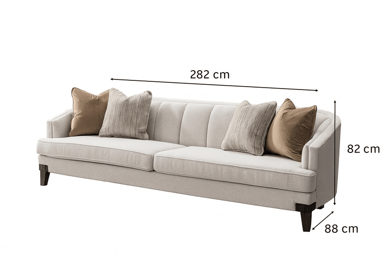 Opaline White Velevt XXL sofa - Al Rugaib Furniture