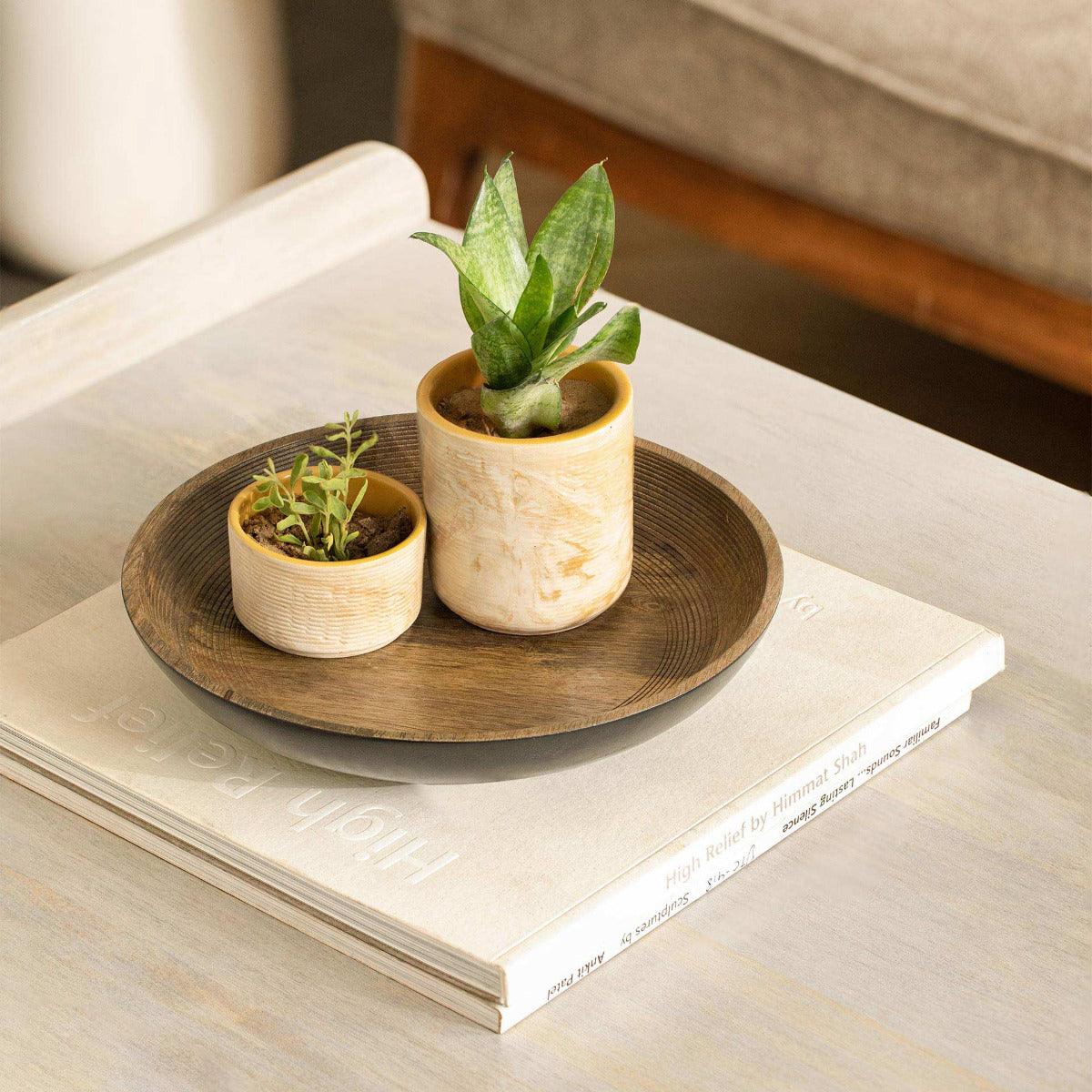 Orbis Round Shallow Bowl Large Tray| Roots Furniture
