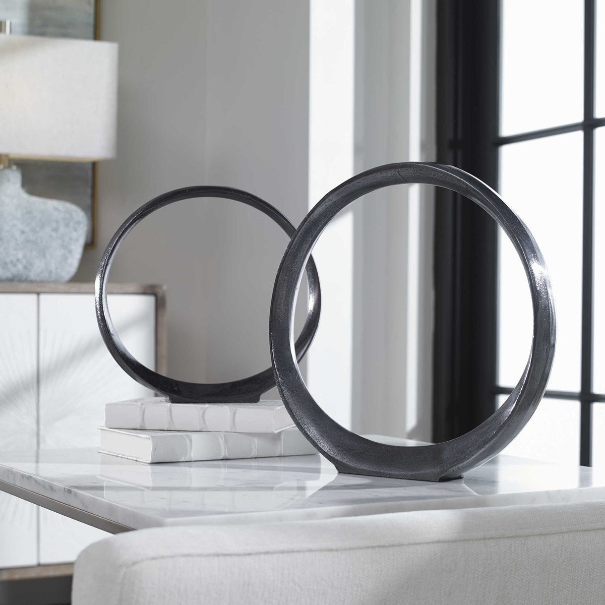 Orbits Ring Sculptures, S/2 Table Decors| Uttermost