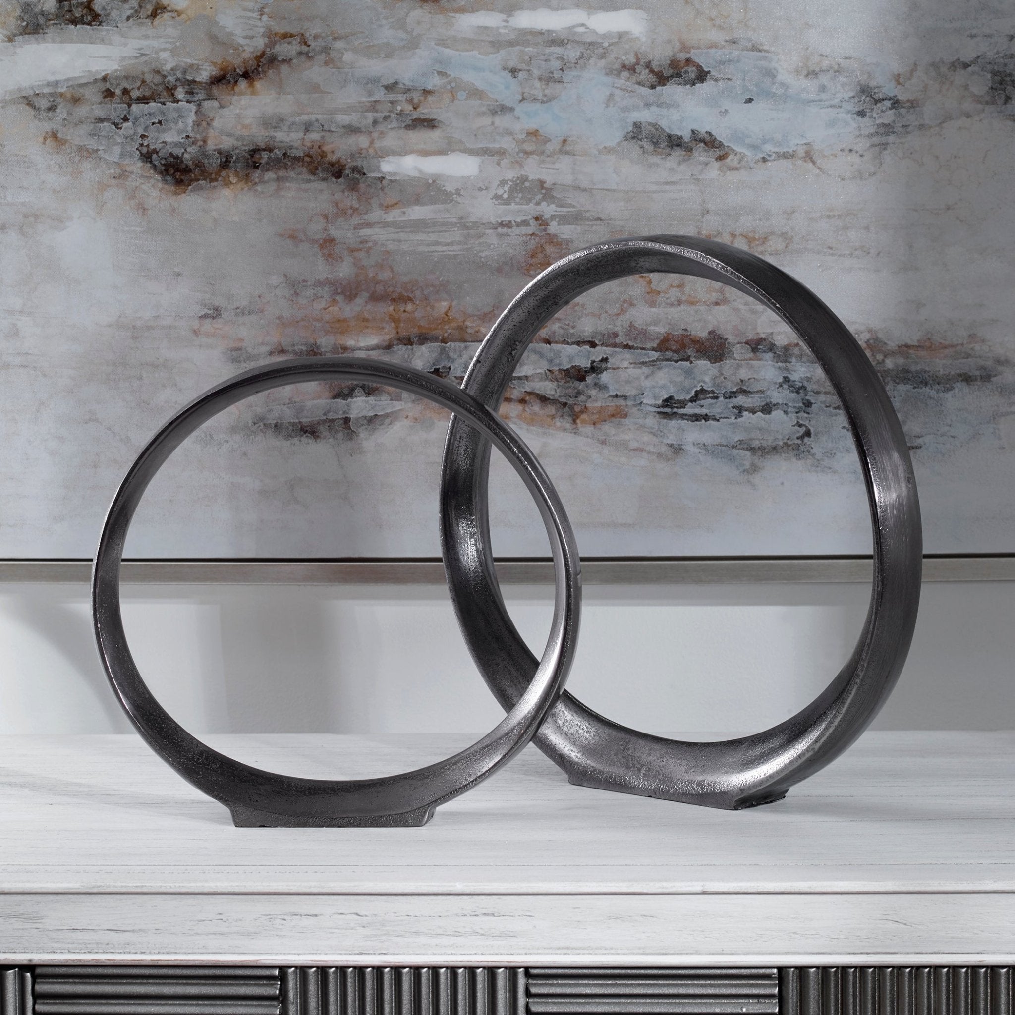 Orbits Ring Sculptures, S/2 Table Decors| Uttermost