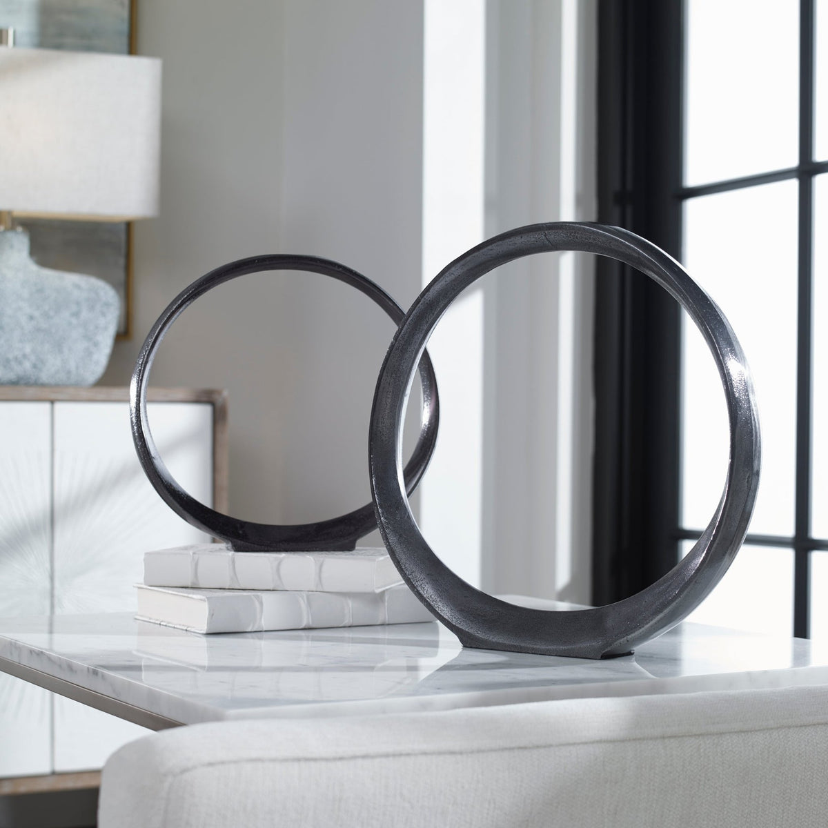 Orbits Ring Sculptures, S/2 Table Decors| Uttermost