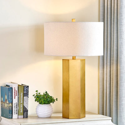 Orbix Brass Table Lamp - Al Rugaib Furniture