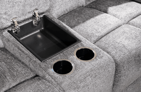 Orlen DBL Rec Loveseat w/Console Recliners| Ashley Homestore