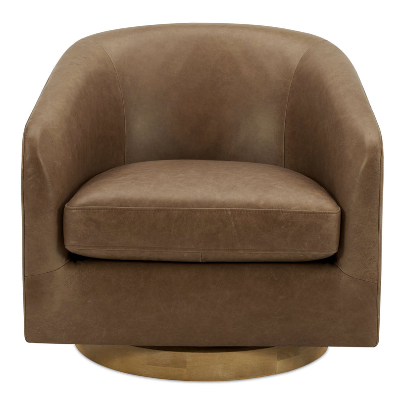 OSCY LEATHER SWIVEL CHAIR - Al Rugaib Furniture