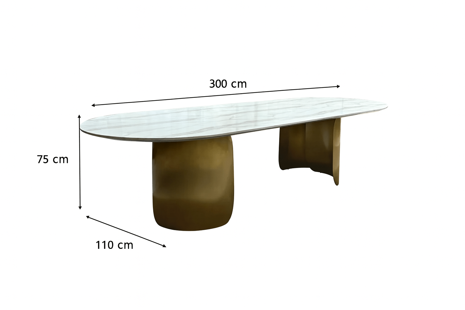 Oval Marble Dining Table -12 Persons Dining Tables| Roots Furniture