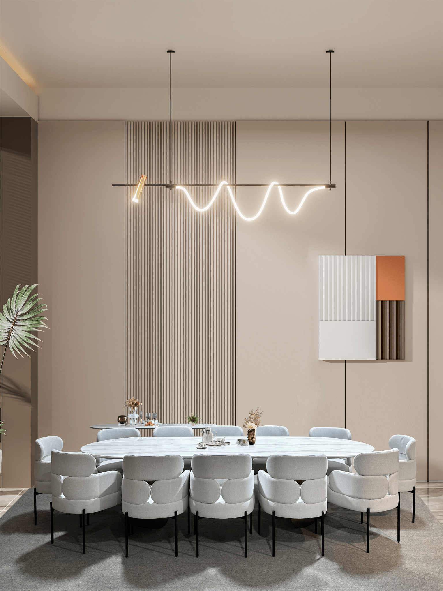 Oval Marble Dining Table -12 Persons Dining Tables| Roots Furniture