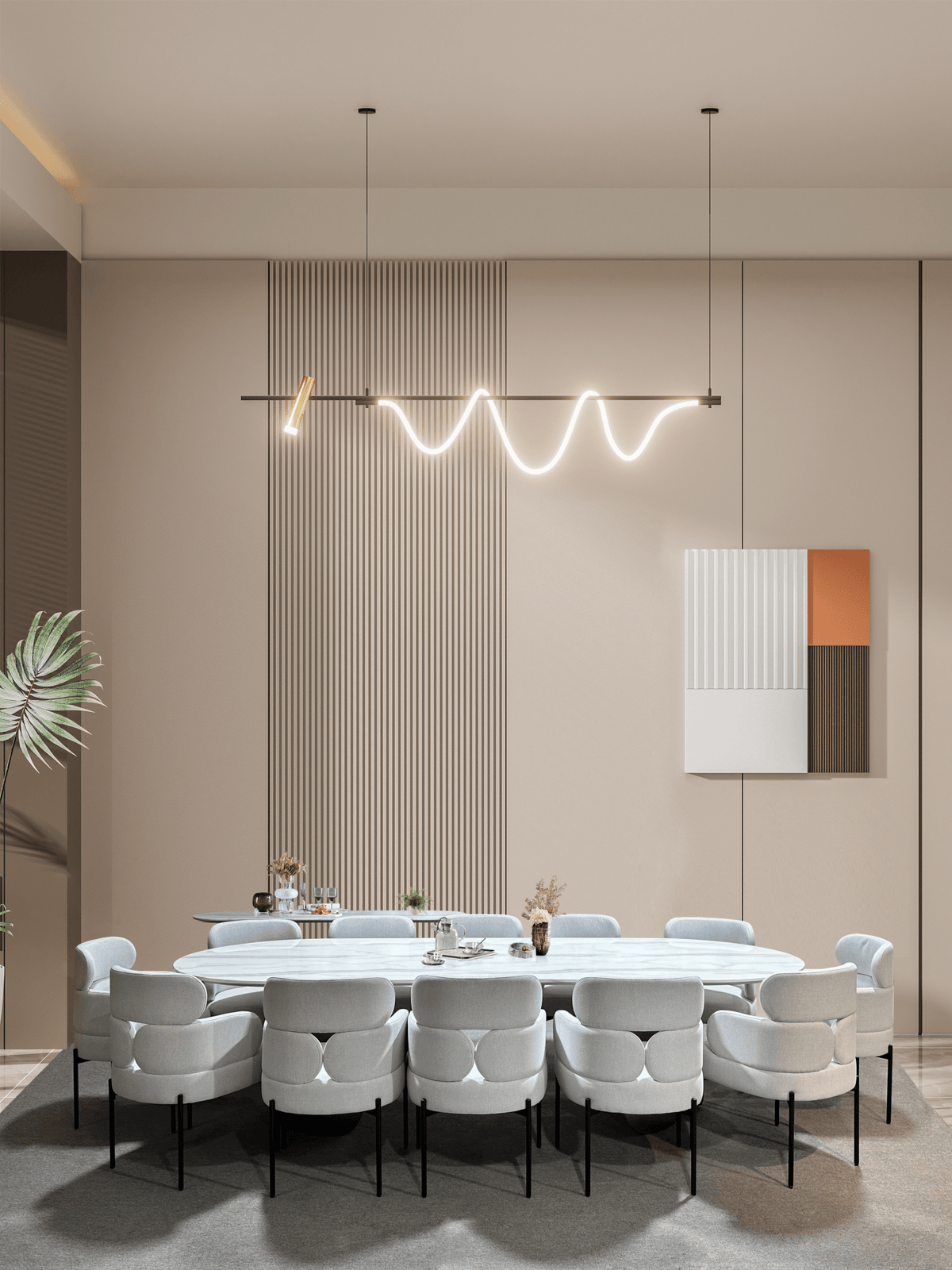 Oval Marble Dining Table -12 Persons Dining Tables| Roots Furniture