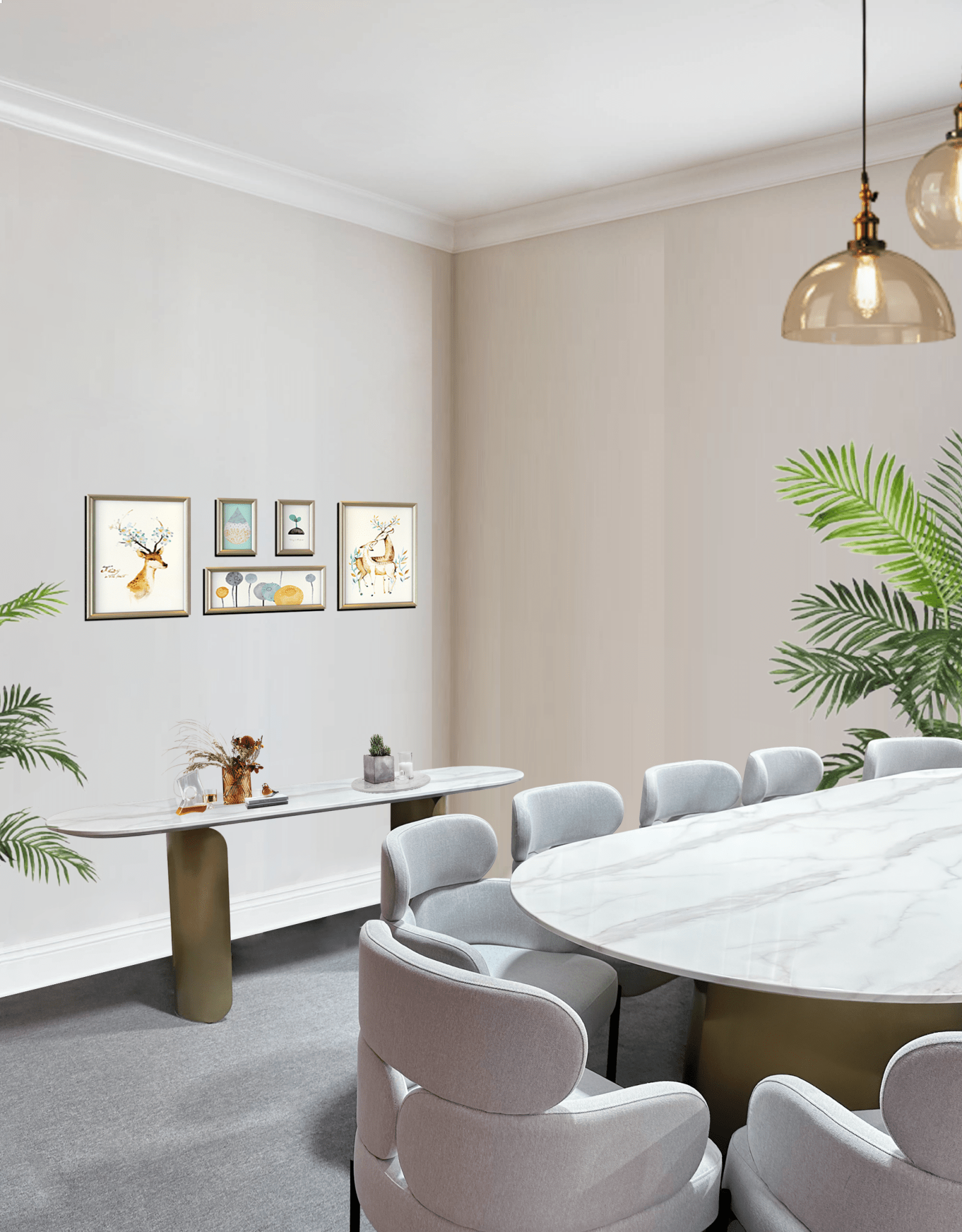 Oval Marble Dining Table -12 Persons Dining Tables| Roots Furniture
