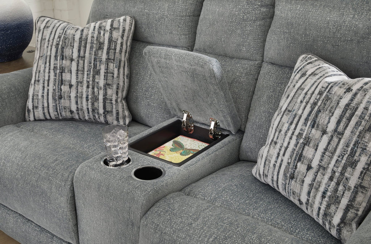 Overflow Power Reclining Loveseat with Console Recliners| Ashley Homestore
