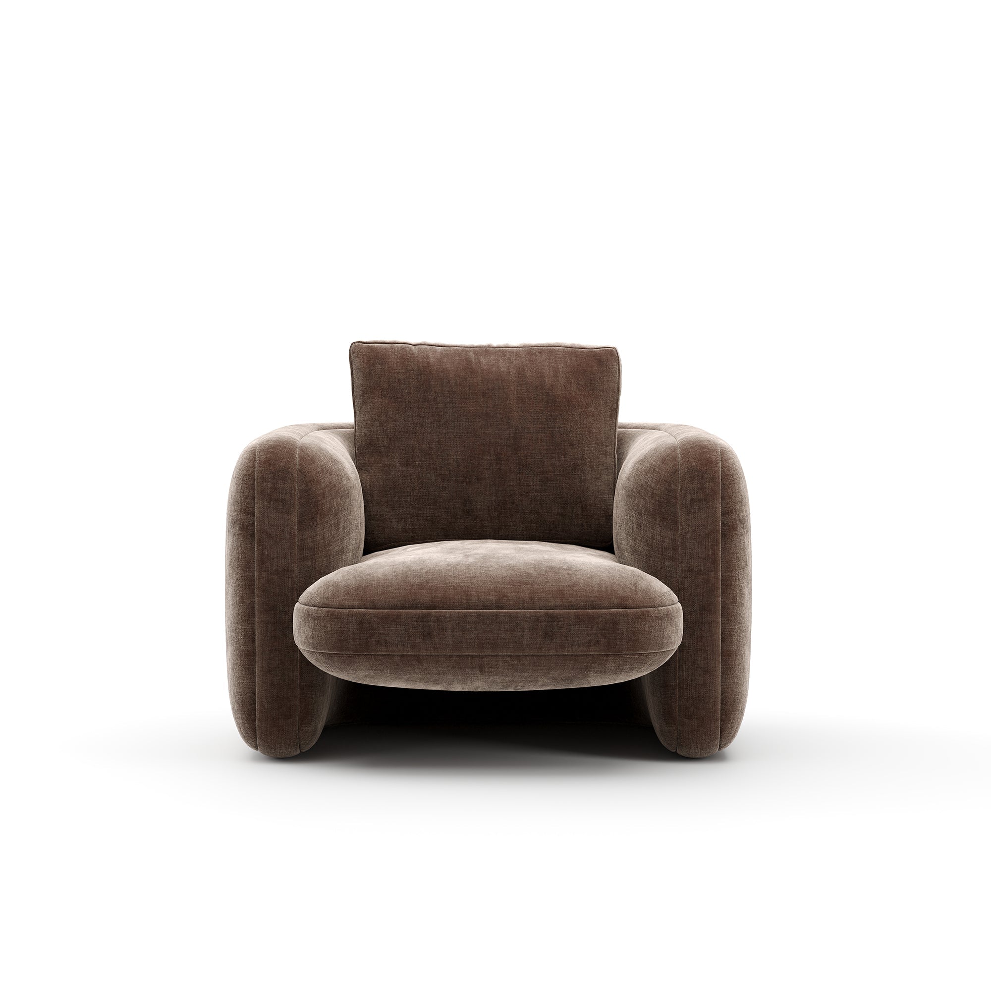 OVERLAP CHAIR DARK TAUPE Chairs| Caracole