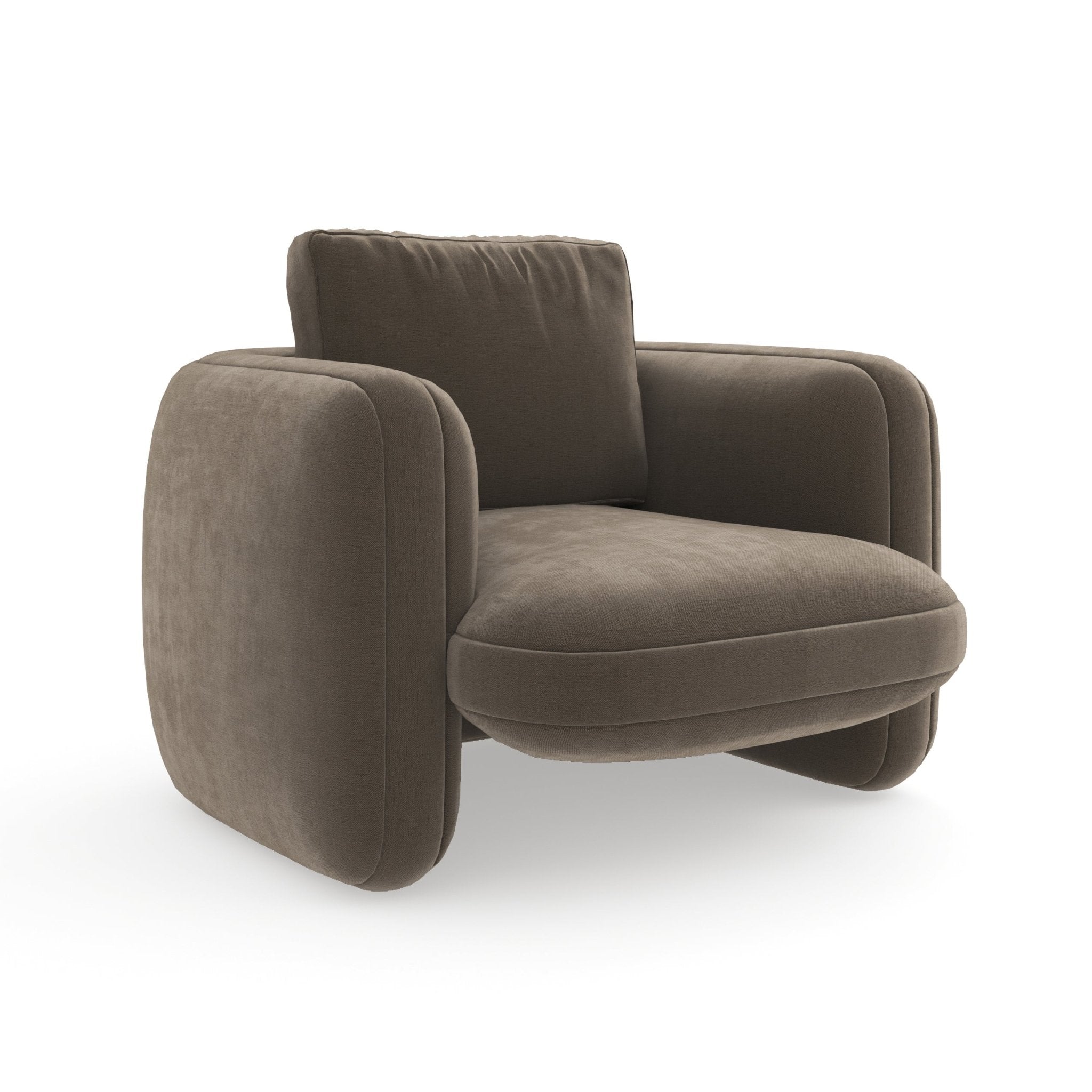 OVERLAP CHAIR DARK TAUPE Chairs| Caracole