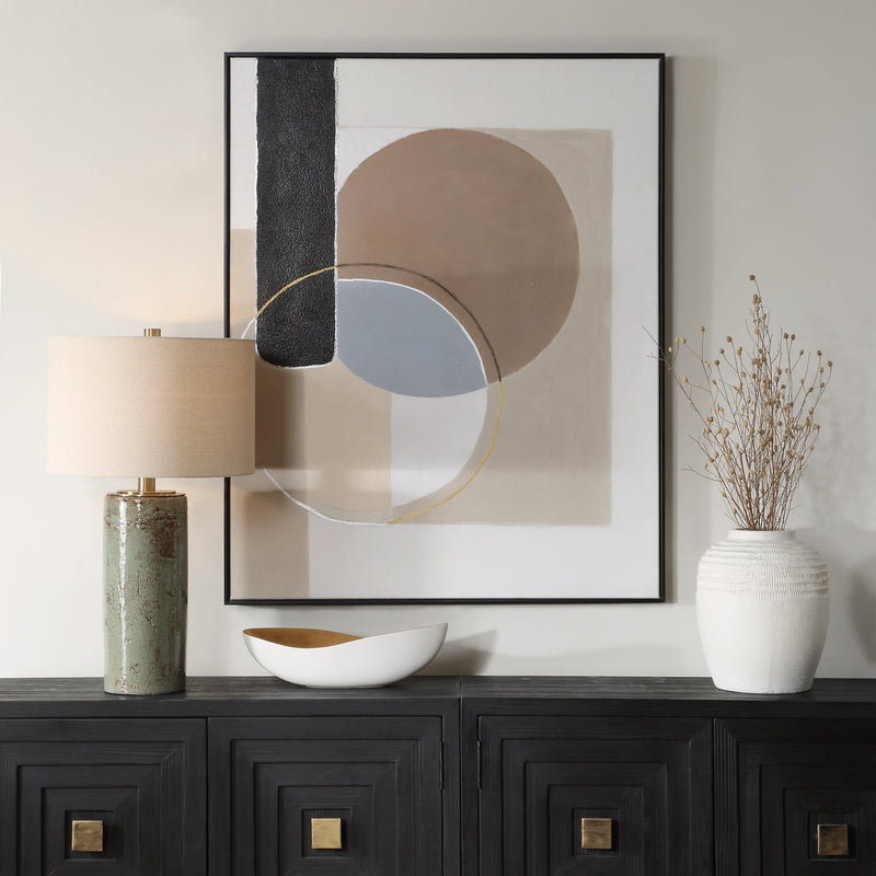 OVERLAP CIRCLES Hand Painted Canvas - Al Rugaib Furniture