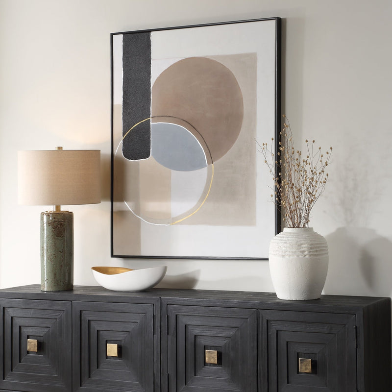 OVERLAP CIRCLES Hand Painted Canvas - Al Rugaib Furniture