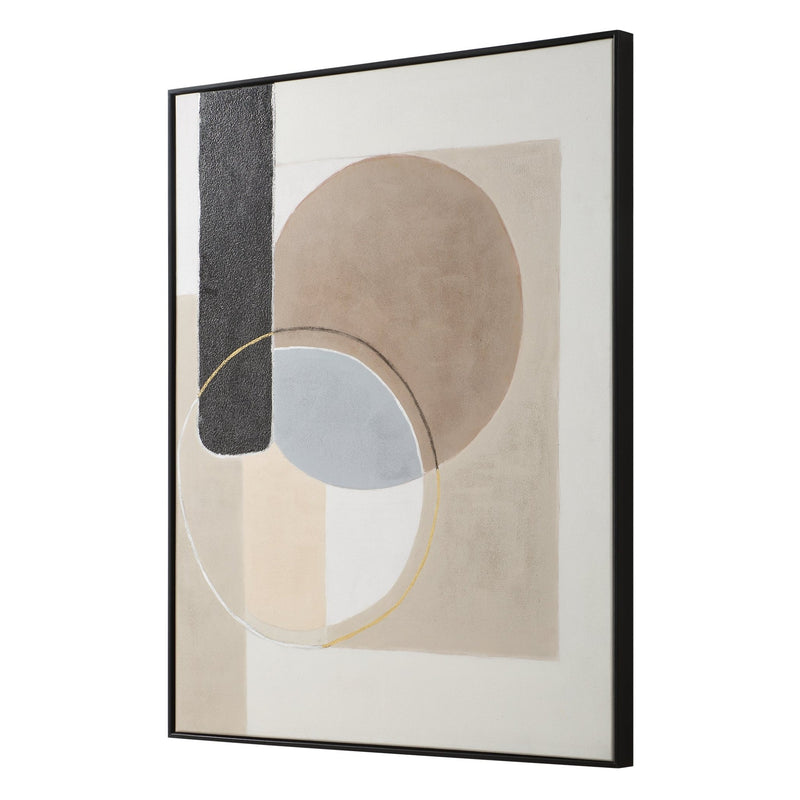 OVERLAP CIRCLES Hand Painted Canvas - Al Rugaib Furniture